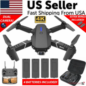 2023 Professional RC Drone with 4K HD Dual Camera, Wifi FPV, Foldable Quadcopter, and 4 Batteries