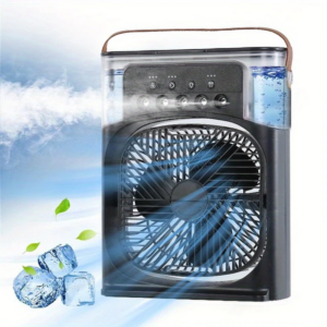 Portable Ice Air Cooler Fan with Humidifier - 3-Speed Air Ice Conditioner